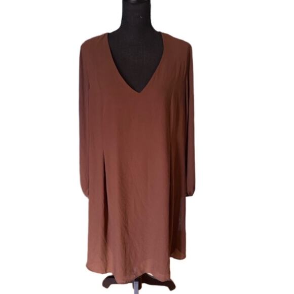 I.N.C. International Concepts Brown Bow-Back Shift Dress | Chic & Elegant - Picture 1 of 9